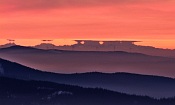 Atmosférické zrcadlení vrcholů Alp (fata morgána) z 10.2.2011 ráno, foto Jan Tláskal